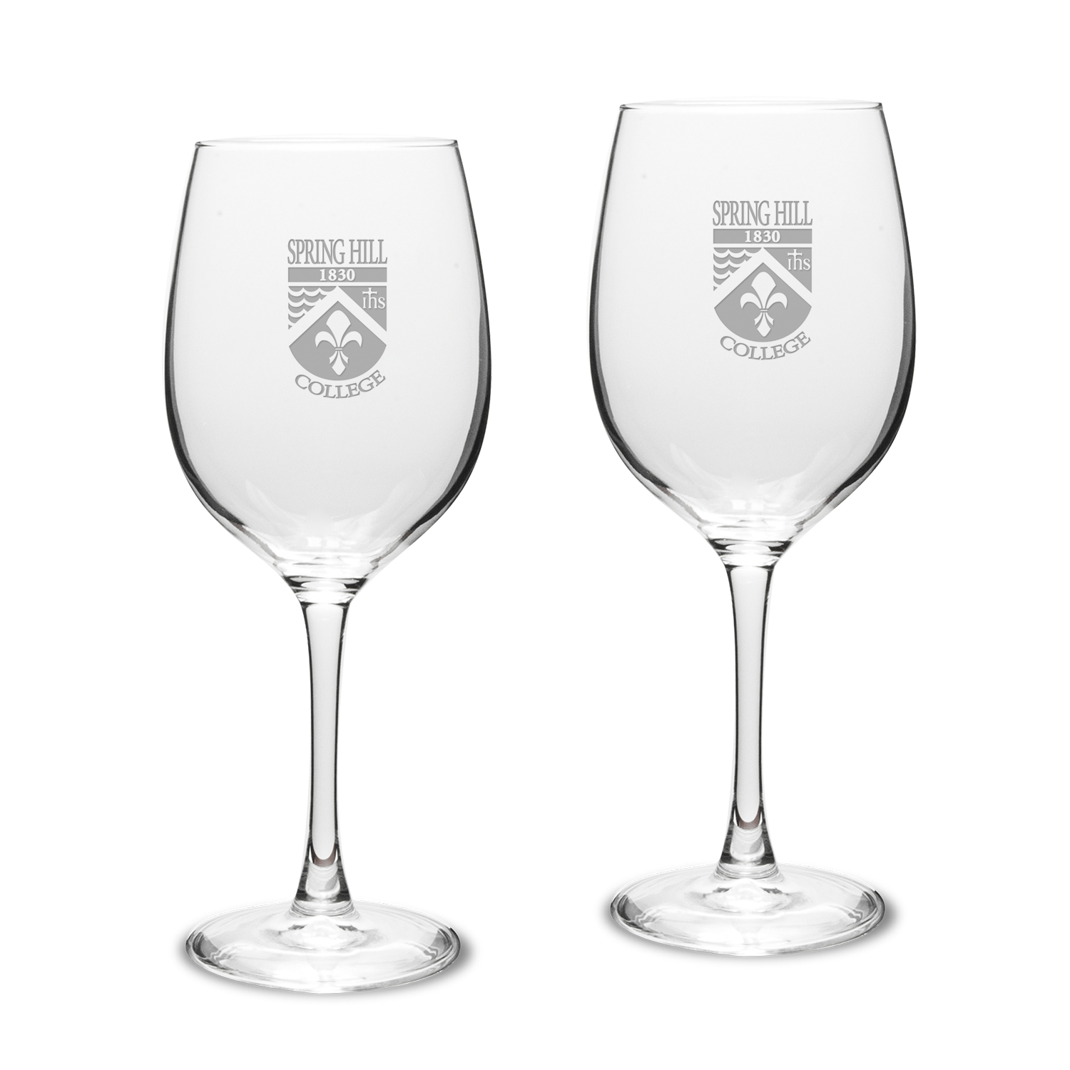 Spring Hill Badgers Two-Piece 16oz. Traditional White Wine Glass Set