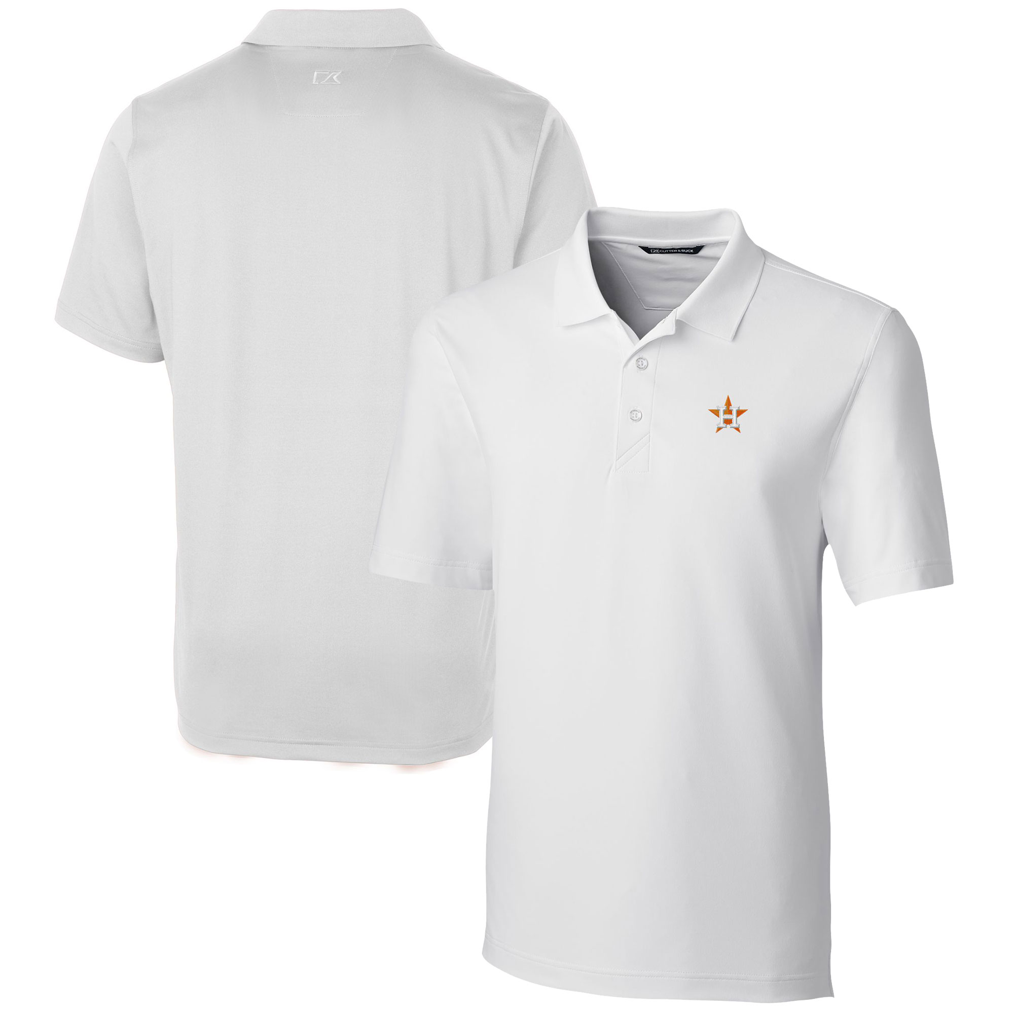 Men's Cutter & Buck White Houston Astros Forge Stretch Polo - Image 2