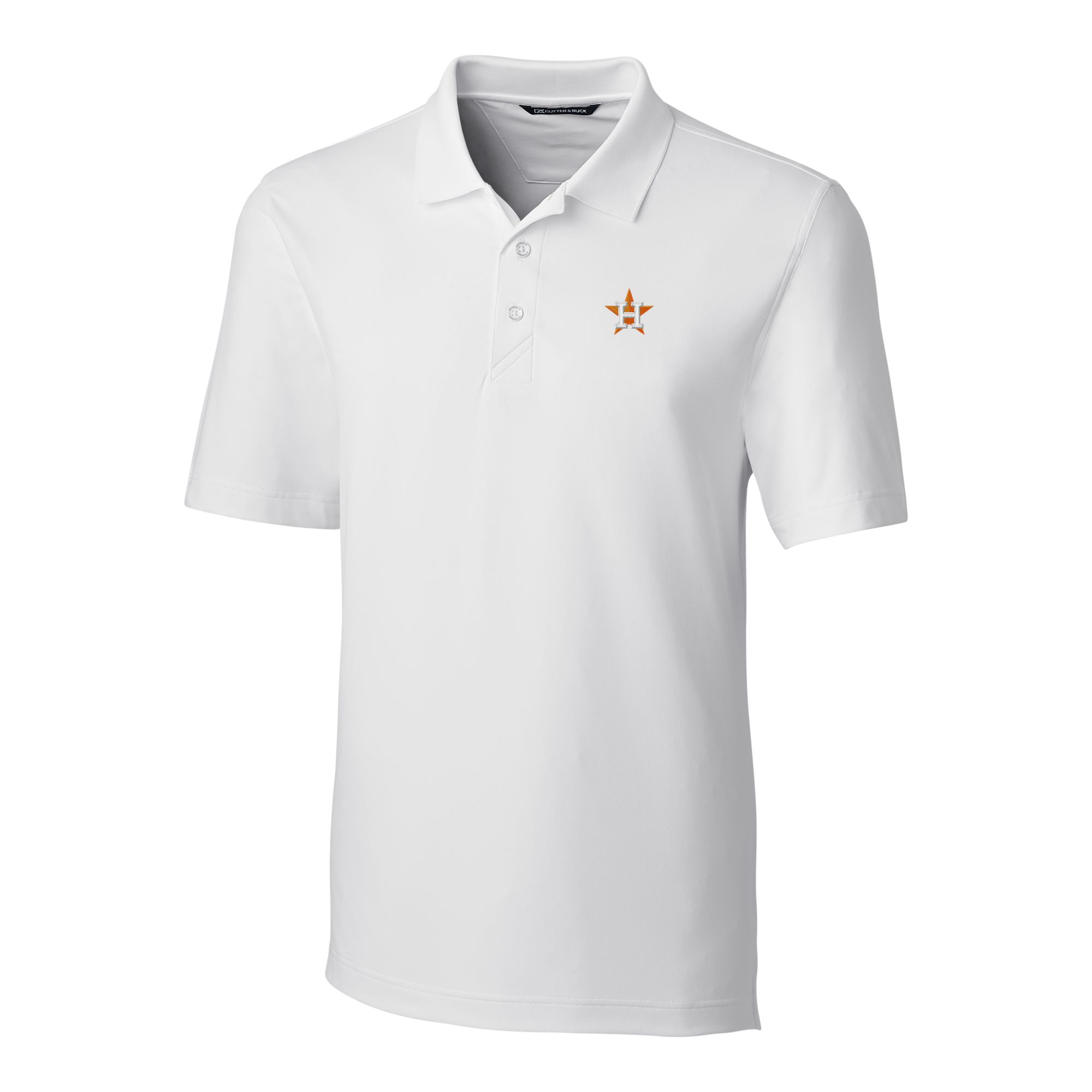 Men's Cutter & Buck White Houston Astros Forge Stretch Polo - Image 3