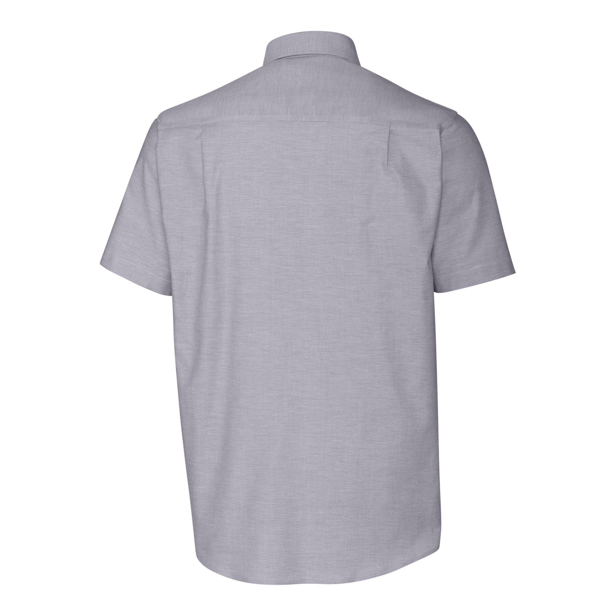 Men's Cutter & Buck Charcoal New England Patriots Helmet Short Sleeve Stretch Oxford Button-Down Shirt - Image 7