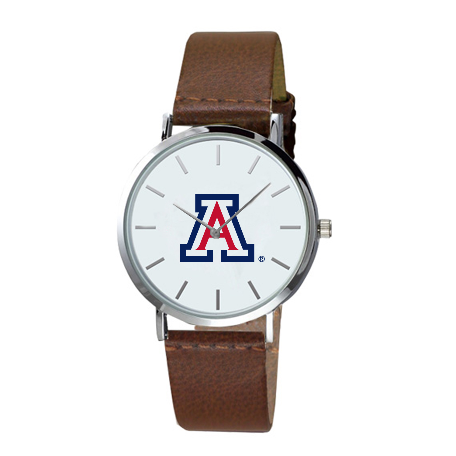 Men's Brown Arizona Wildcats Plexus Leather Watch