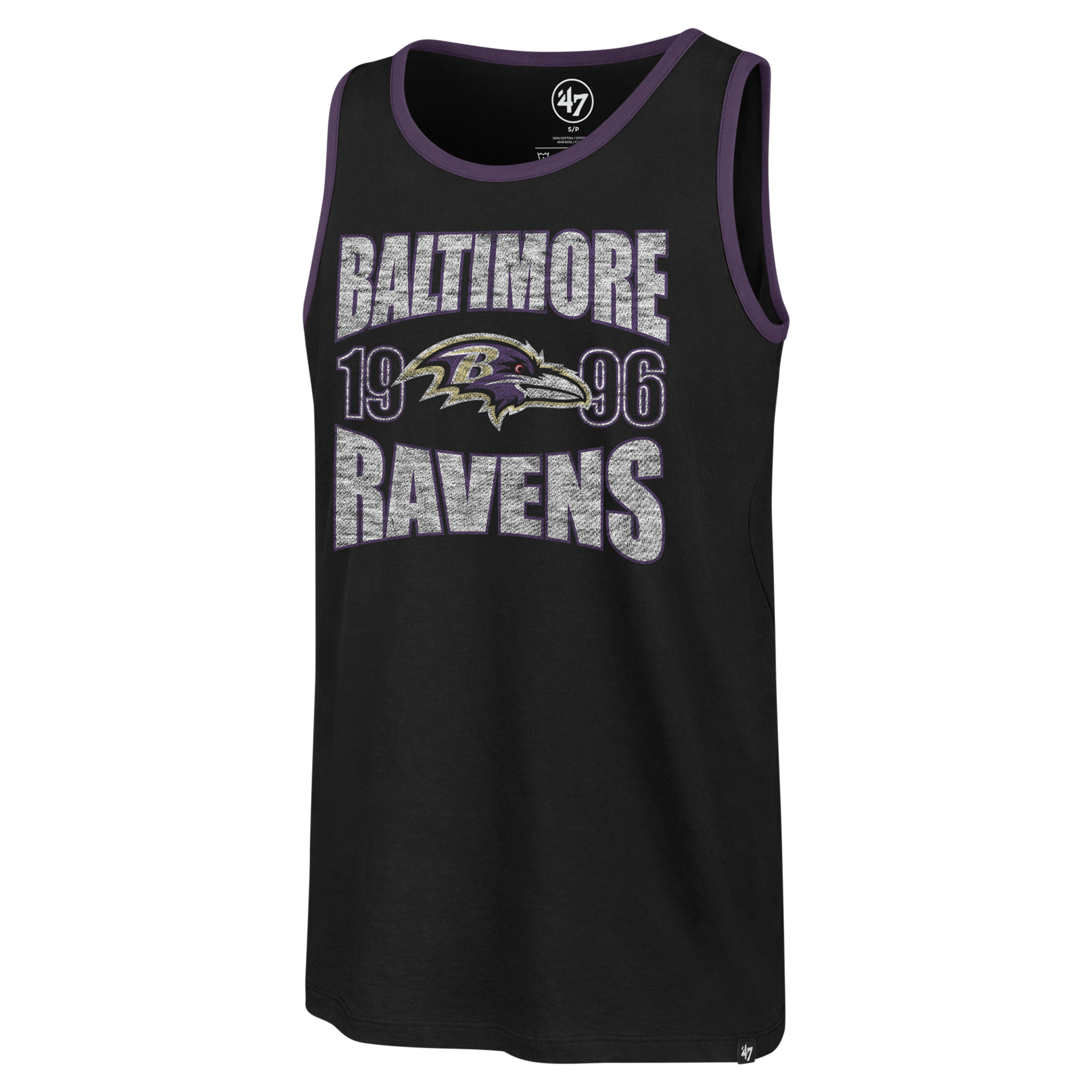 Men's '47 Black Baltimore Ravens Upload Franklin Tank Top - Image 6