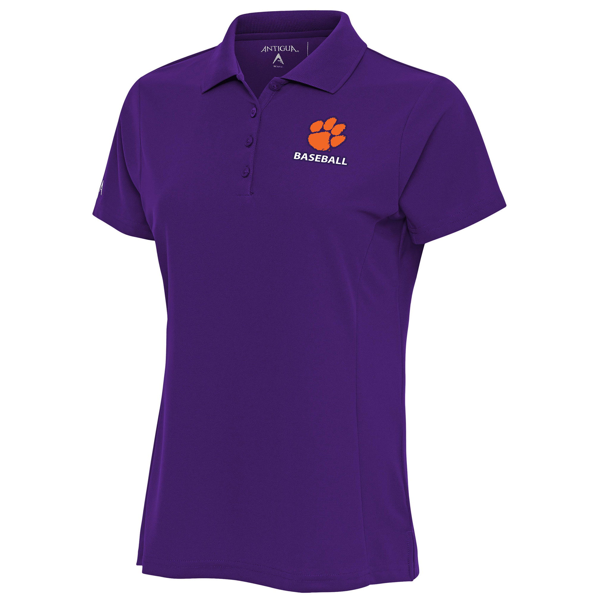 Women's Antigua Purple Clemson Tigers Baseball Legacy Pique Polo