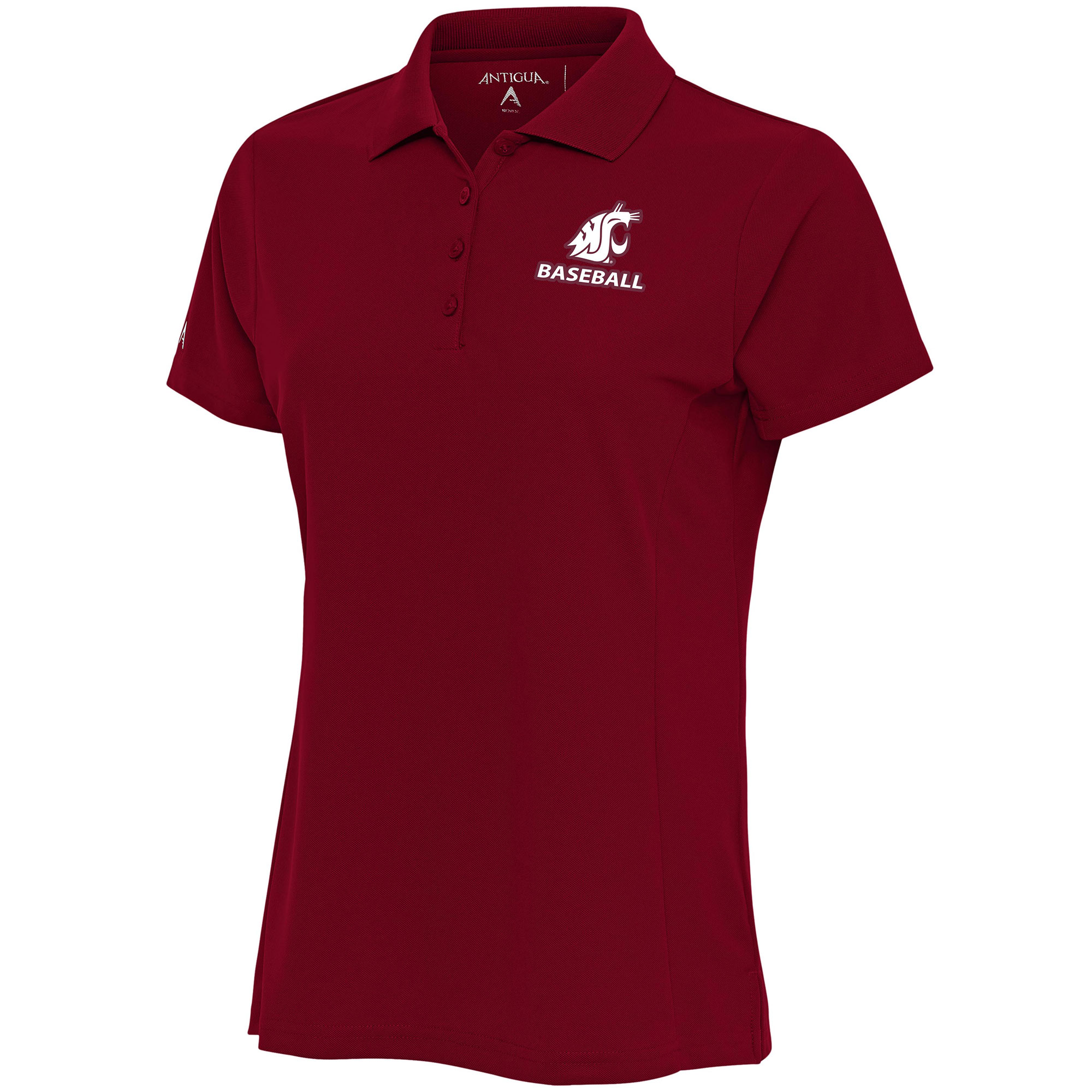 Women's Antigua Crimson Washington State Cougars Baseball Legacy Pique Polo