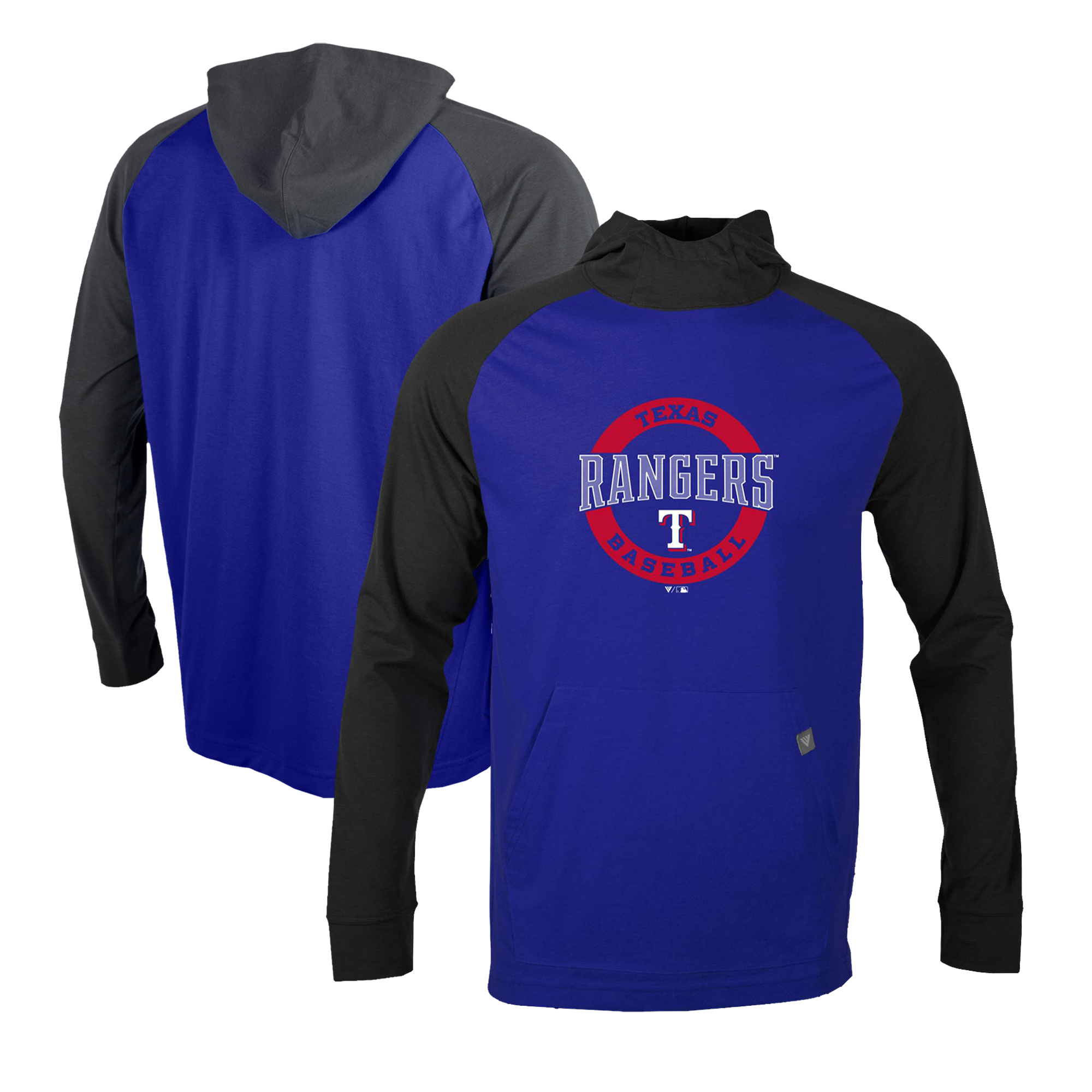 Men's Levelwear Royal/Charcoal Texas Rangers Uproar Farm Team Pullover Hoodie - Image 5
