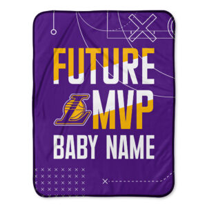 Los Angeles Lakers 30" x 40" Personalized Baby Blanket