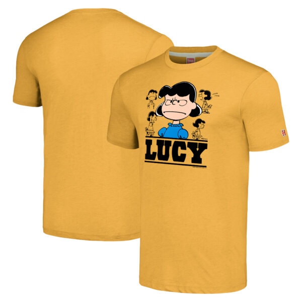 Unisex Homage  Gold Peanuts Lucy Graphic Tri-Blend T-Shirt