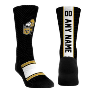 Unisex Rock Em Socks  Black New Orleans Saints Throwback Jersey Custom Crew Socks