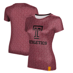 Women's ProSphere  Cherry/White Temple Owls Athletics T-Shirt