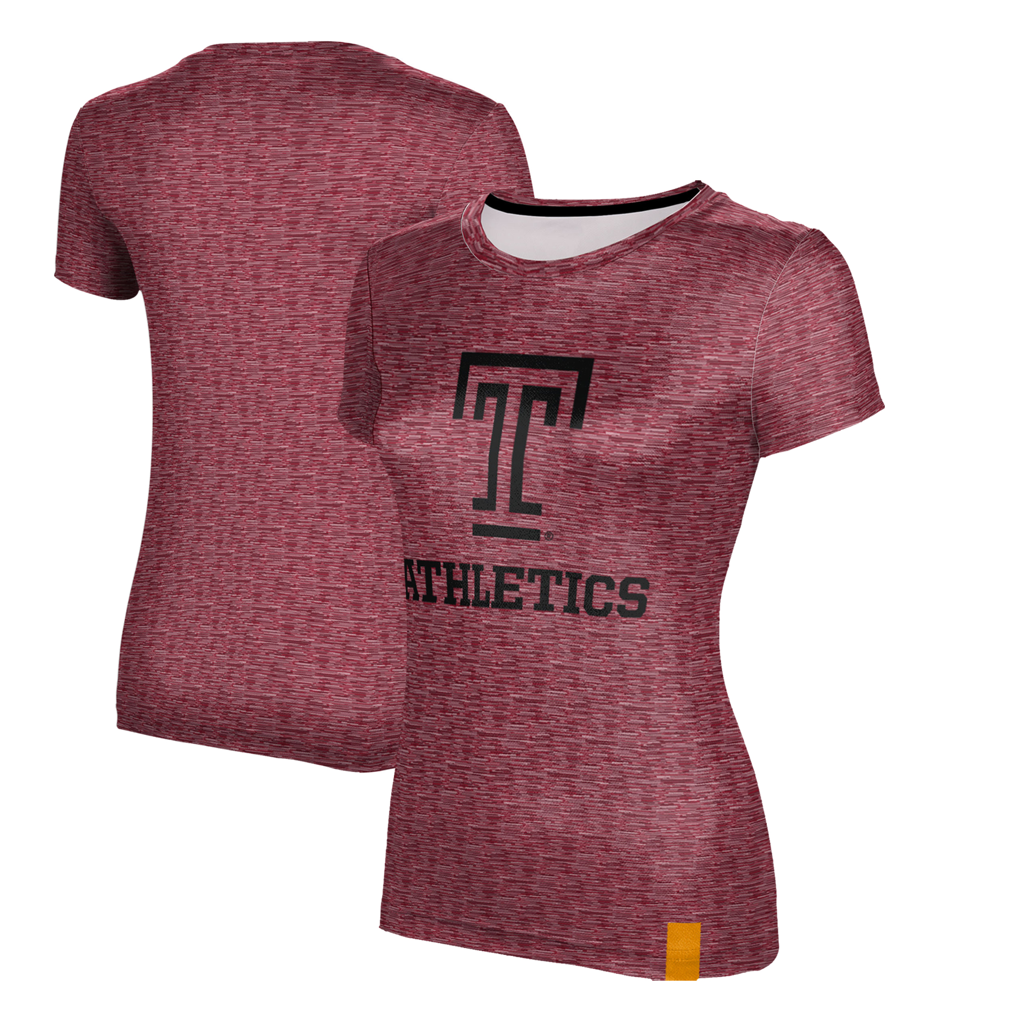 Women's ProSphere Cherry/White Temple Owls Athletics T-Shirt