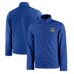 Men's Cutter & Buck  Blue North Carolina A&T Aggies Evoke Eco Softshell Recycled Full-Zip Jacket