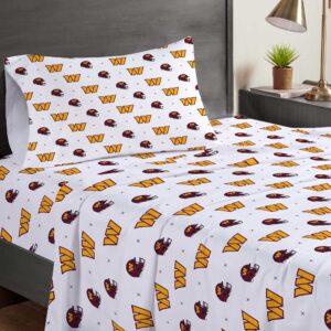 Pegasus Washington Commanders Three-Piece Twin Sheet Set