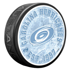 Carolina Hurricanes Frozen Logo Puck