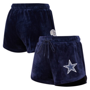 Women's Pro Standard Navy Dallas Cowboys Classic Velour Shorts