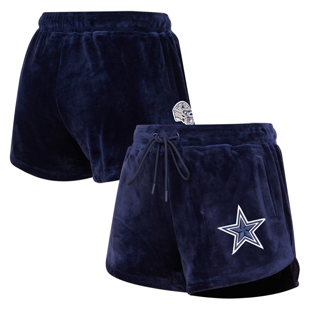 Women's Pro Standard Navy Dallas Cowboys Classic Velour Shorts
