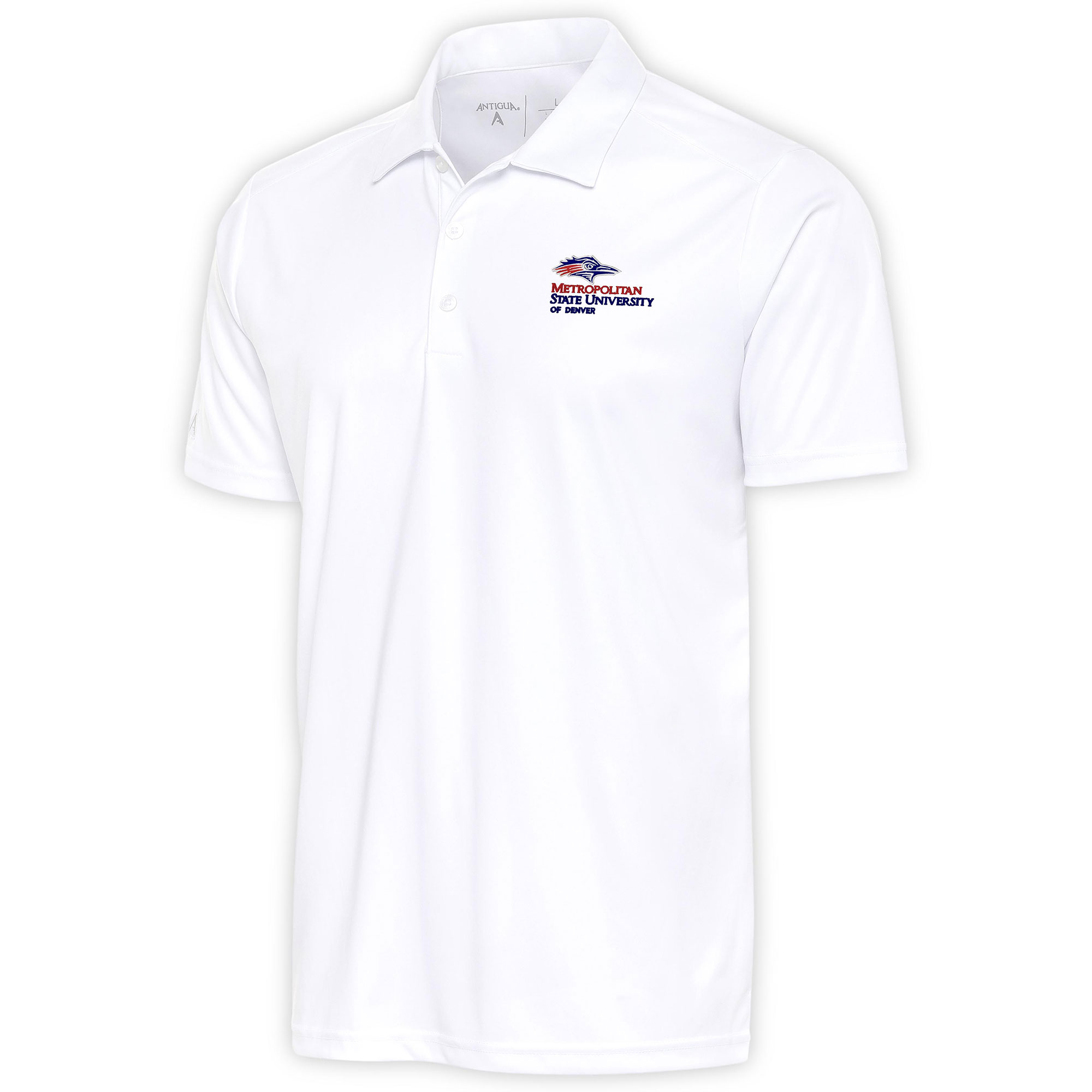 Men's Antigua White MSU Denver Roadrunners Tribute Polo