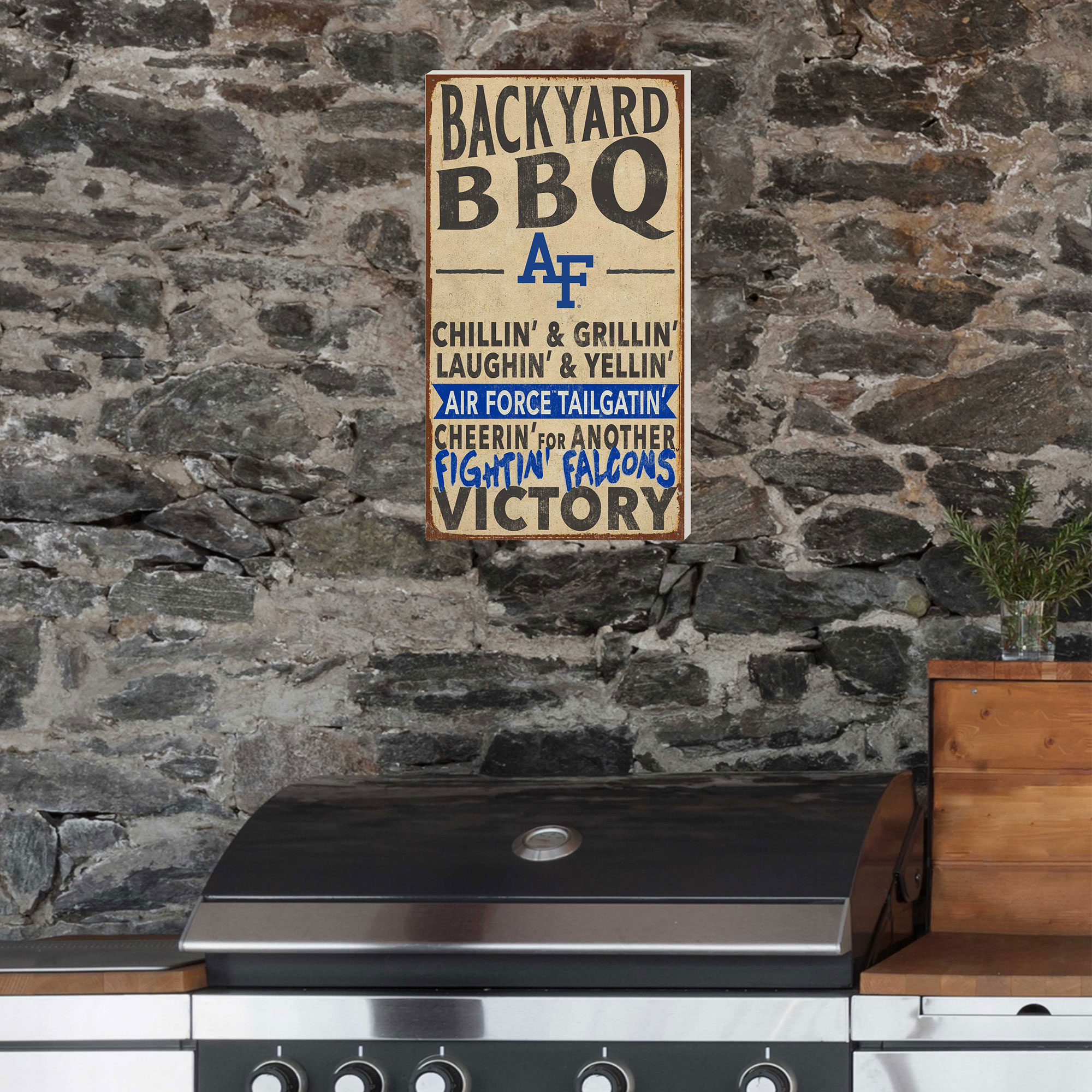 Air Force Falcons 11'' x 20'' Indoor/Outdoor BBQ Sign - Image 5