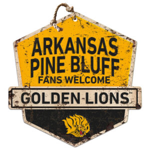 Arkansas Pine Bluff Golden Lions 20" x 20" Fans Welcome Sign
