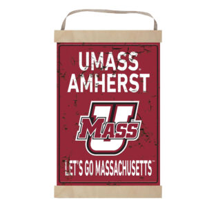 UMass Minutemen Reversible Faux Rust Banner Sign