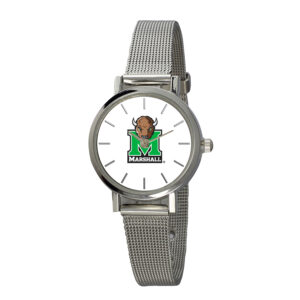 Women's  Silver Marshall Thundering Herd Plexus Stainless Steel Watch