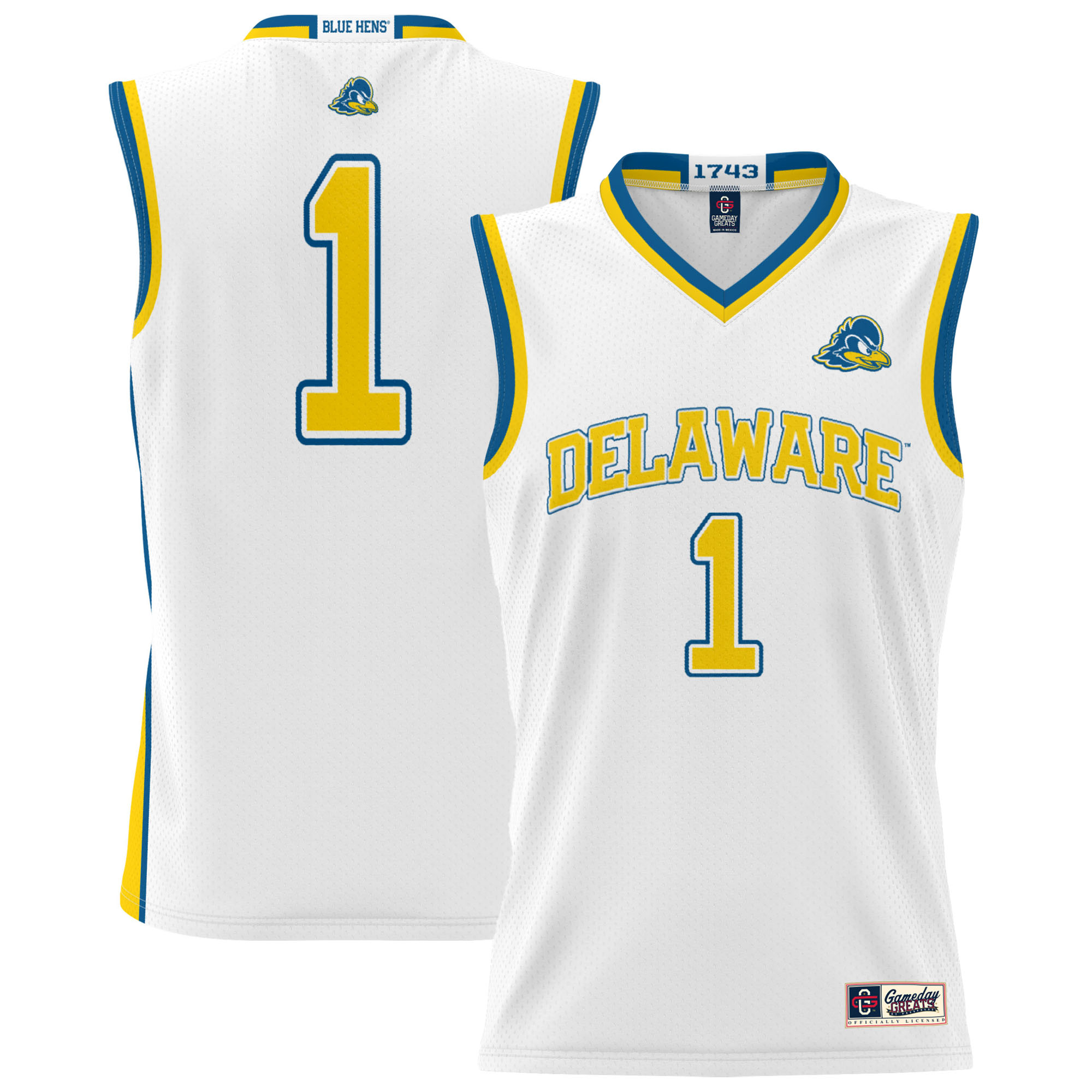 Unisex GameDay Greats White Delaware Fightin' Blue Hens Lightweight Basketball Jersey