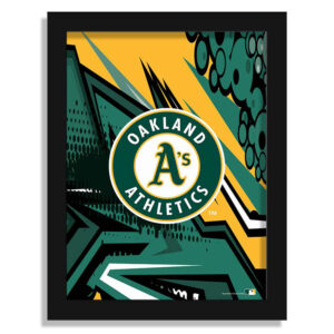 Oakland Athletics 12" x 16" Team Comic Framed Art Print