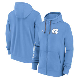 Men's Jordan Brand Carolina Blue North Carolina Tar Heels 2024 Sideline Full-Zip Hoodie
