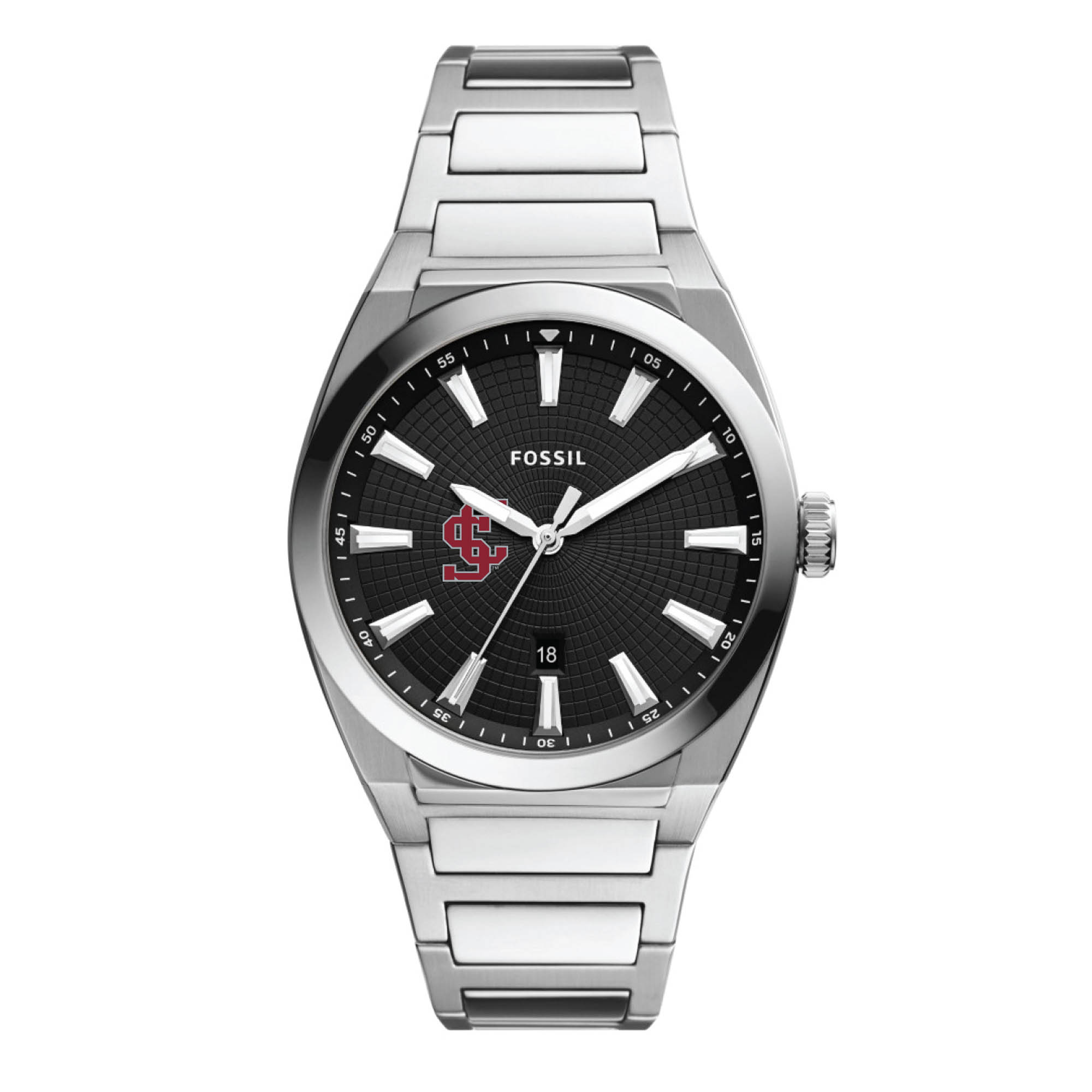Men's Fossil Santa Clara Broncos Everett Stainless Steel Watch