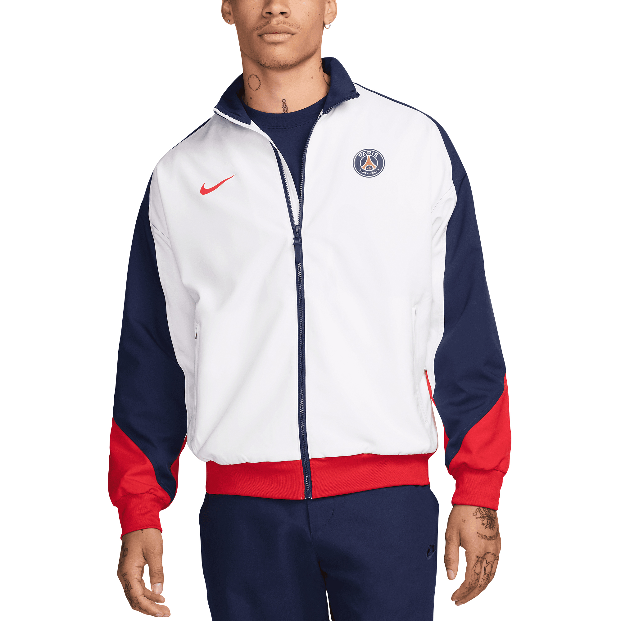 Men's Nike White Paris Saint-Germain 2024/25 Strike Anthem Performance Full-Zip Jacket