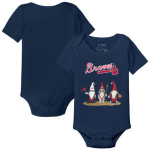 Infant Tiny Turnip Navy Atlanta Braves Gnomes Bodysuit
