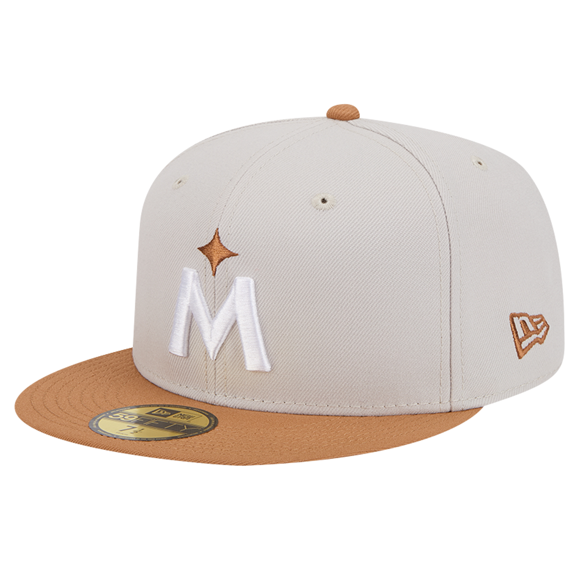 Men's New Era Khaki/Brown Minnesota Twins Two-Tone Color Pack 59FIFTY Fitted Hat - Image 2