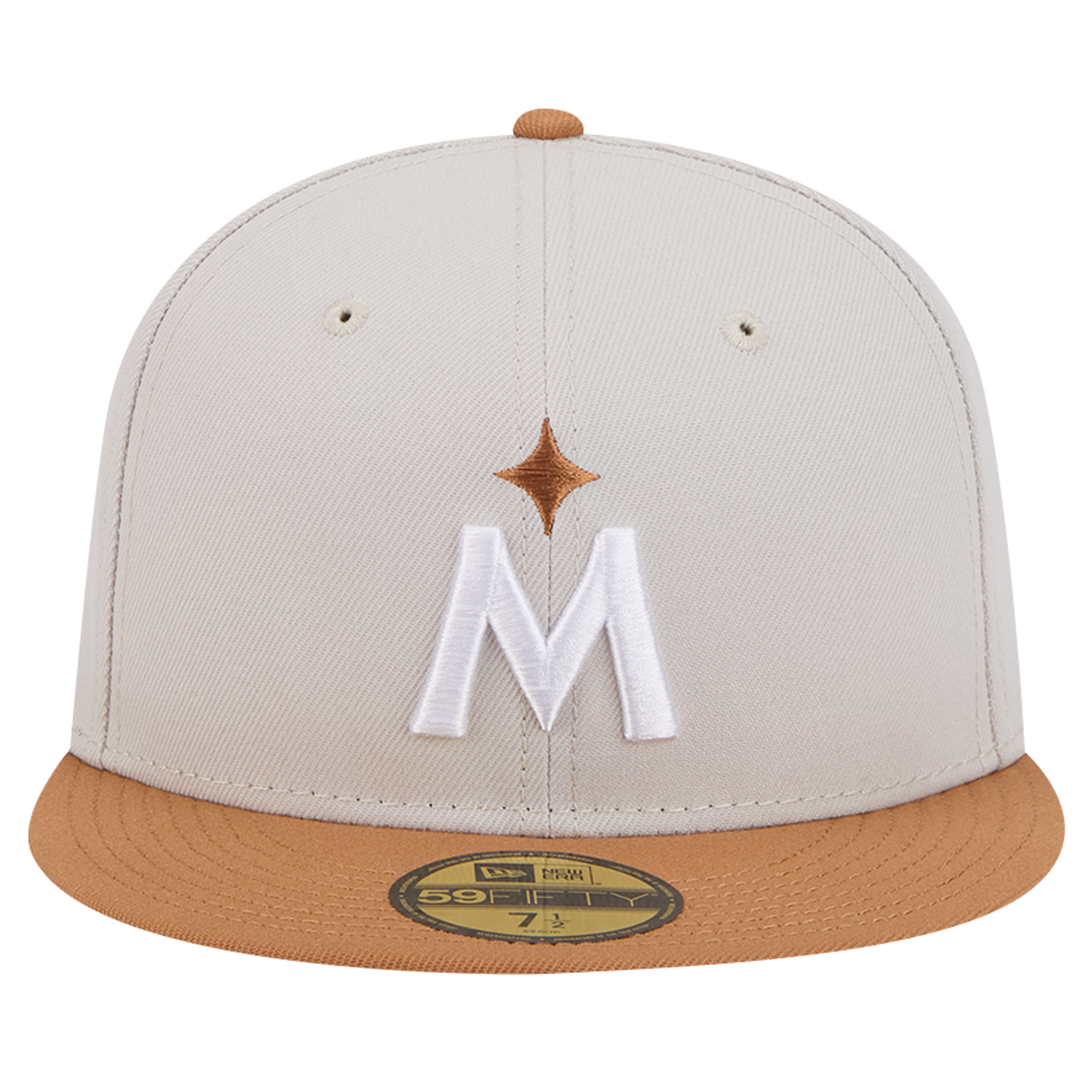 Men's New Era Khaki/Brown Minnesota Twins Two-Tone Color Pack 59FIFTY Fitted Hat - Image 8