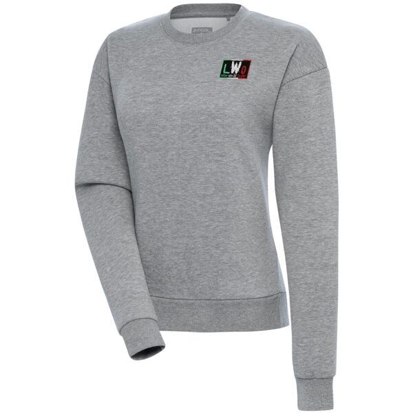 Women's Antigua  Heather Gray LWO Victory Pullover Sweatshirt