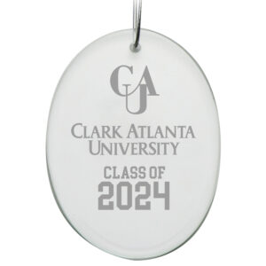 Clark Atlanta University Panthers Class of 2024 2.75" x 3.75" Glass Oval Ornament