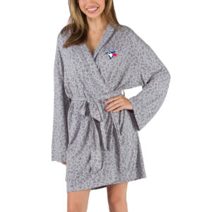 Toronto Blue Jays Concepts Sport Female Adult Women's Frill Hacci Knit Robe - Gray