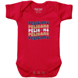 Newborn & Infant Chad & Jake  Red New Orleans Pelicans Groovy Bodysuit