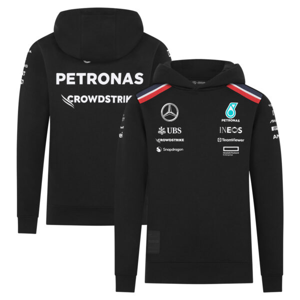 Youth Black Mercedes-AMG Petronas F1 Team Replica Team Pullover Hoodie