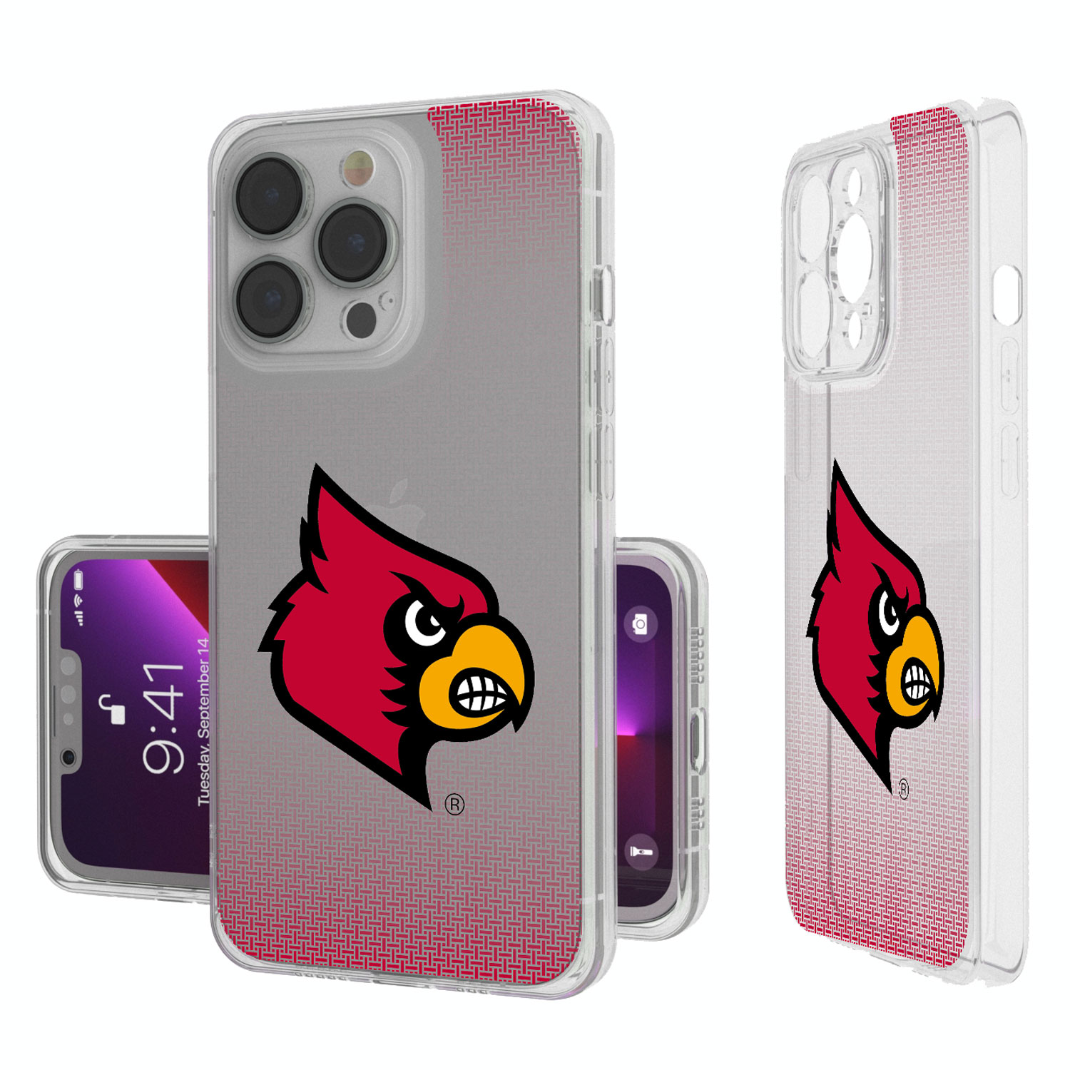 Louisville Cardinals Linen Logo iPhone Clear Case