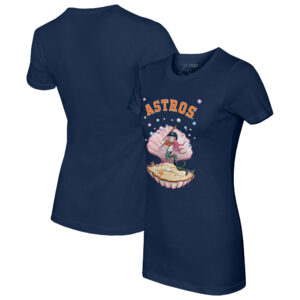 Women's Tiny Turnip  Navy Houston Astros Mermaid T-Shirt