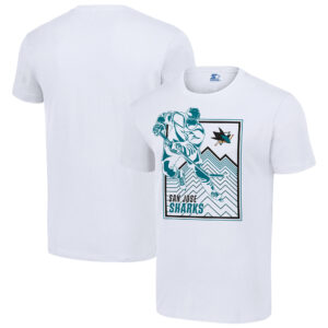 Men's Starter White San Jose Sharks Player Grid T-Shirt