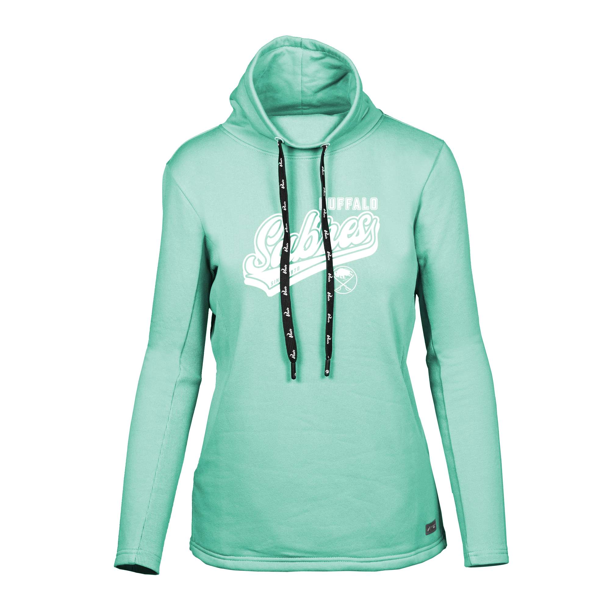 Women's Levelwear Mint Buffalo Sabres Loop Sweep Pullover Hoodie