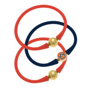 Women's Auburn Tigers Three-Pack Enamel Silicone Bali Bracelets