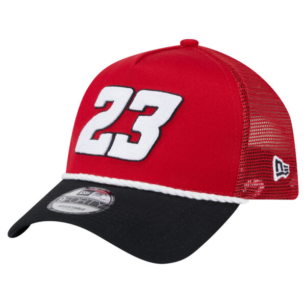 Men's New Era Red/Black Bubba Wallace Rope 9FORTY Trucker Snapback Hat - Image 7