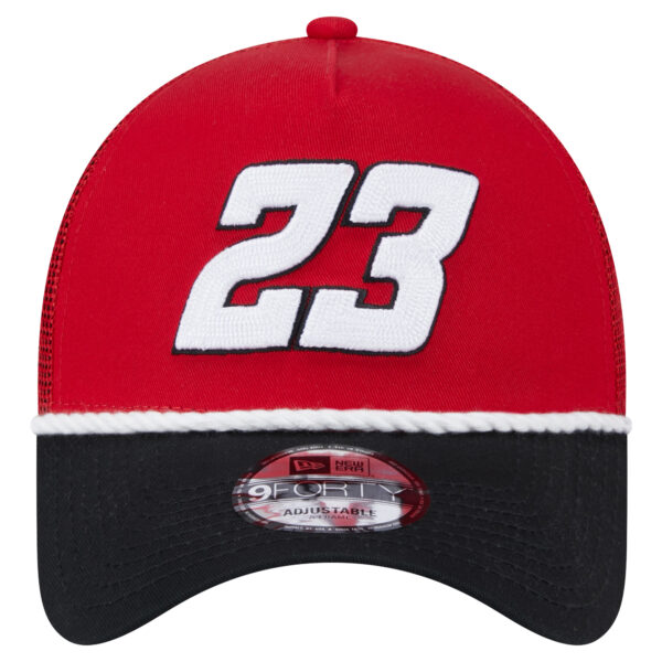 Men's New Era Red/Black Bubba Wallace Rope 9FORTY Trucker Snapback Hat - Image 8