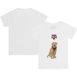 Youth Tiny Turnip White Texas A&M Aggies Yellow Lab T-Shirt