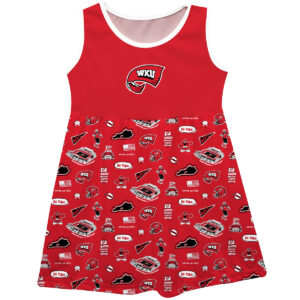 Girls Infant Vive La Fete Red Western Kentucky Hilltoppers Impressions Artwork Tank Top Dress