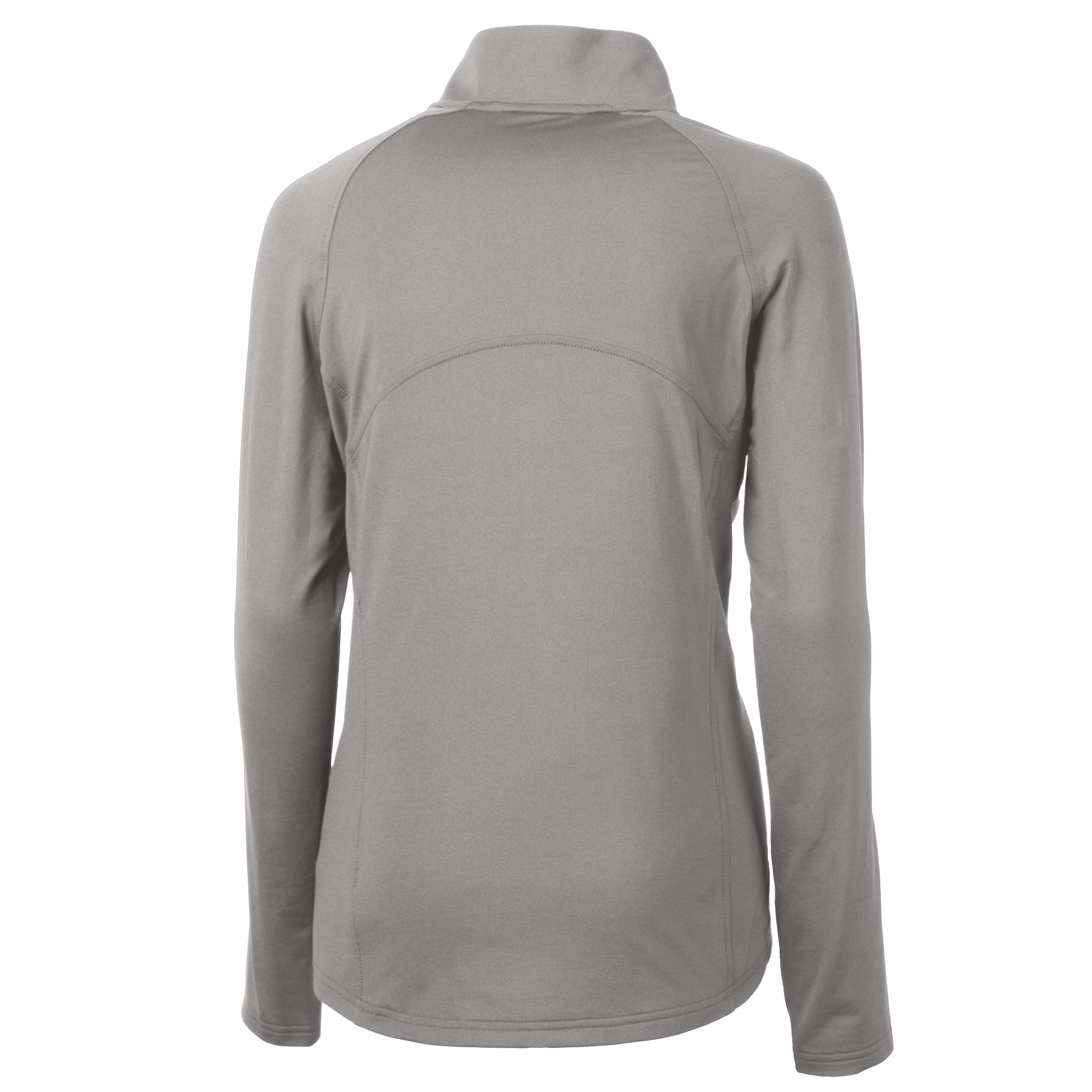 Women's Cutter & Buck Gray Philadelphia Phillies Cooperstown Collection DryTec Adapt Eco Knit Stretch Recycled Raglan Half-Zip Top - Image 7