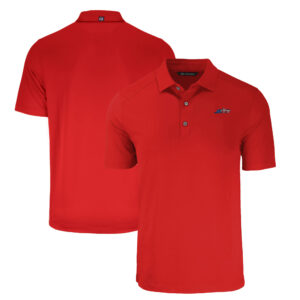 Men's Cutter & Buck Red New York Jets Americana Forge Eco Stretch Recycled Polo