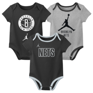 Newborn & Infant Jordan Brand Brooklyn Nets Statement Edition Three-Pack Bodysuit Set