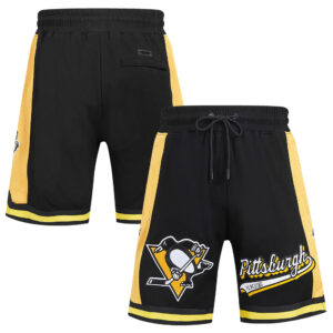 Men's Pro Standard Black Pittsburgh Penguins Script Tail 2.0 Shorts